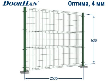 Купить 3D заборную секцию ДорХан 2535×630 мм в Оренбурге от 1034 руб.